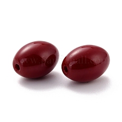 Oval Opaque Glass Beads&nbsp;GLAA-C013-04A