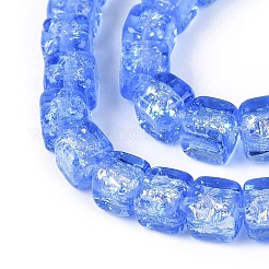 Handmade Foil Glass Beads Strands&nbsp;FOIL-Q002-04B