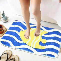 Flocking Fibre Tropical Fish Bath Mat&nbsp;AJEW-FZC0003-05B