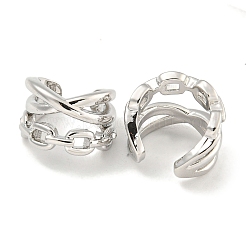Brass Cuff Earrings&nbsp;EJEW-C104-153P