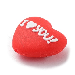 Valentine's Day Food Grade Silicone Focal Beads&nbsp;SIL-Z016-03A