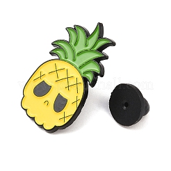 Pineapple Skull Enamel Pins&nbsp;JEWB-C048-02B-EB