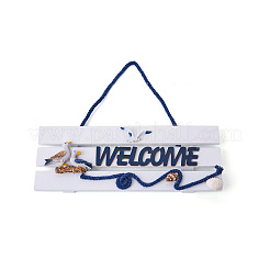 2Pcs 2 Style Mediterranean Style Wood Hanging Plate&nbsp;HJEW-CF0001-07