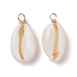 Natural Cowrie Shell Pendants&nbsp;PALLOY-JF00940-01