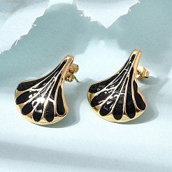 Brass Stud Earrings for Women&nbsp;KK-CBA9D38-01G