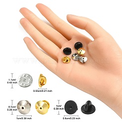 56Pcs 5 Style Brass & Alloy & Silicone Lapel Pin Back Kits&nbsp;DIY-YW0008-35