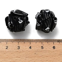 Halloween Theme Polymer Clay Rhinestone Beads with Resin&nbsp;RESI-Z045-02A-02