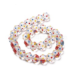 Transparent Glass Enamel Beads Strands&nbsp;LAMP-A001-B01