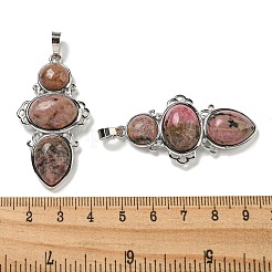 Natural Rhodonite Pendants&nbsp;G-Q158-04B