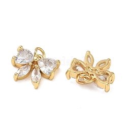 Brass Pave Clear Cubic Zirconia Charms&nbsp;CU-CBAF0F8-07G