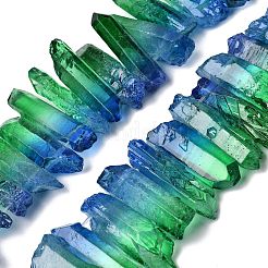 Two Tone Natural Quartz Crystal Beads Strands&nbsp;G-Z131-K01-06