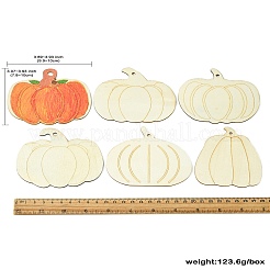 30pcs 6 Styles Wood Pendants&nbsp;WOOD-CJC0019-02