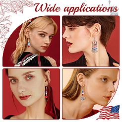 Independence Day Theme Drop Earring DIY Making Kit&nbsp;DIY-SC0018-27