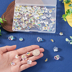 90Pcs 6 Styles Electroplate Glass Beads&nbsp;EGLA-TA0013-73