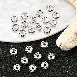 Flower Brass Crystal Rhinestone Bead Spacers&nbsp;RB-D302-S