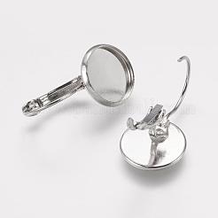 Brass Leverback Earring Findings&nbsp;KK-C1244-P