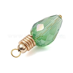 9Pcs Electroplate Glass Beads Pendants&nbsp;PALLOY-JF02698