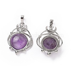Natural Amethyst Pendants&nbsp;G-P496-05P-20
