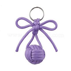 Polyester and 304 Stainless Steel Braid Ball Keychains&nbsp;KEYC-JKC01118