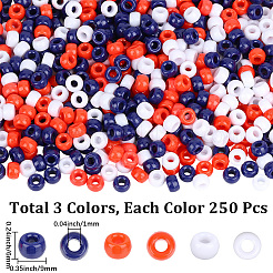 750Pcs 3 Colors Opaque Plastic Beads&nbsp;KY-PA0001-20