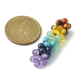 Chakra Gemstone Rectangle Pendants&nbsp;PALLOY-TA00064
