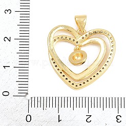 Football Brass Micro Pave Cubic Zirconia Pendants&nbsp;KK-A297-09B-G