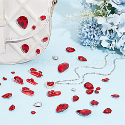 94Pcs Glass Rhinestone Cabochons&nbsp;GLAA-FG0001-16B