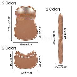 2 Sets 2 Colors PU Leather Basket Bottoms&nbsp;DIY-CA0001-72