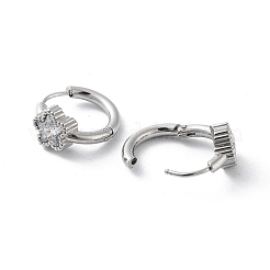 304 Stainless Steel Star Hoop Earrings&nbsp;EJEW-D095-22P-02