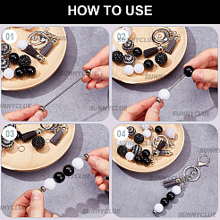 Halloween DIY Iron Bar Beadable Keychain Making Kit&nbsp;DIY-SC0025-93