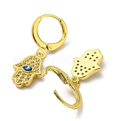 Real 18K Gold Plated Brass Dangle Leverback Earrings&nbsp;EJEW-A033-21G