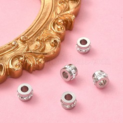 201 Stainless Steel Polymer Clay Rhinestone Inlaid Beads&nbsp;RB-YW0001-11A