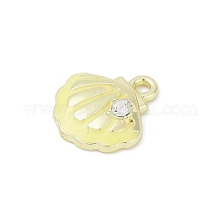 Rack Plating Alloy Enamel and Rhinestone Pendants&nbsp;PALLOY-R151-40G-02