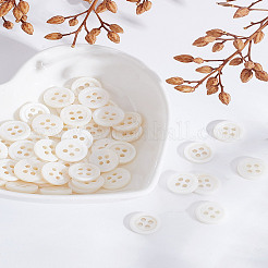 50Pcs 4-Hole Shell Buttons&nbsp;BUTT-LP0001-02