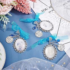 Oval & Flat Round With Word Zinc Alloy Big Pendants&nbsp;FIND-CA0004-75