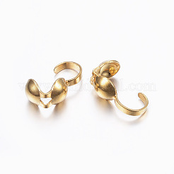 304 Stainless Steel Bead Tips&nbsp;X-STAS-L187-07G