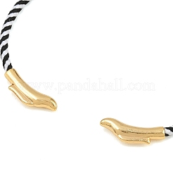 Braided Steel Wire Bangles Making&nbsp;KK-CBA6056-02B-G