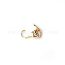 Brass Pave Cubic Zirconia Hoop Earrings&nbsp;FS-WG22BE1-01