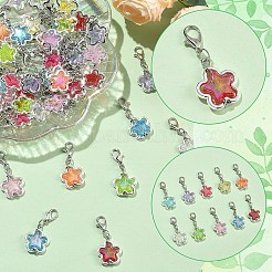 60Pcs 10 Styles Alloy & Acrylic Pendant Decorations&nbsp;HJEW-YW00438