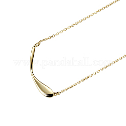 925 Sterling Silver Spoon Shaped Pendant Necklaces&nbsp;TS-N268-G