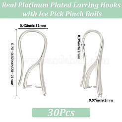 30Pcs Brass Earring Hooks&nbsp;KK-BBC0022-67