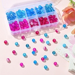 10 Colors Crackle & Baking Paint & Imitation Jade Glass Beads&nbsp;DGLA-YW0001-24A