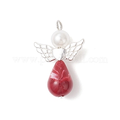 Acrylic & Alloy Wing Pendants&nbsp;PALLOY-JF04723