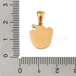 Christmas Theme 304 Stainless Steel Pendants&nbsp;STAS-R007-01U-G