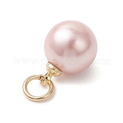 6Pcs 2 Colors Shell Pearl Round Charms&nbsp;PALLOY-JF04978