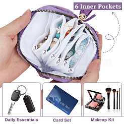 Velvet Jewelry Zipper Bags with Tassel&nbsp;ABAG-WH20009-32B