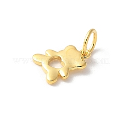 925 Sterling Silver Hollow Heart Bear Charms&nbsp;STER-R012-01G
