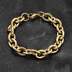 304 Stainless Steel Cable Chain Bracelets for Women&nbsp;BJEW-Q050-01C-G