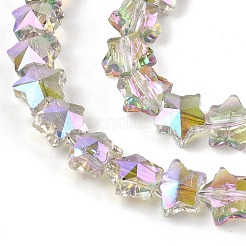 Electroplate Transparent Glass Beads Strands&nbsp;EGLA-U004-03A-HP05