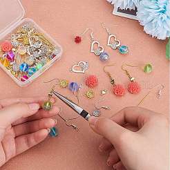 DIY Heart Drop Earring Making Kit&nbsp;DIY-SZ0007-66